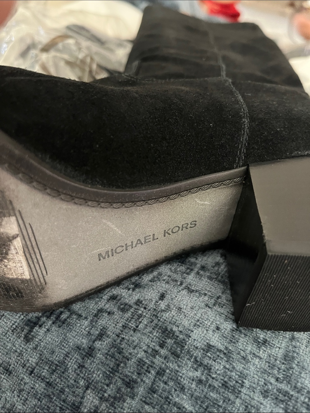 MICHAEL KORS Black Suede Knee-High Boots – Size 7 – NEVER WORN